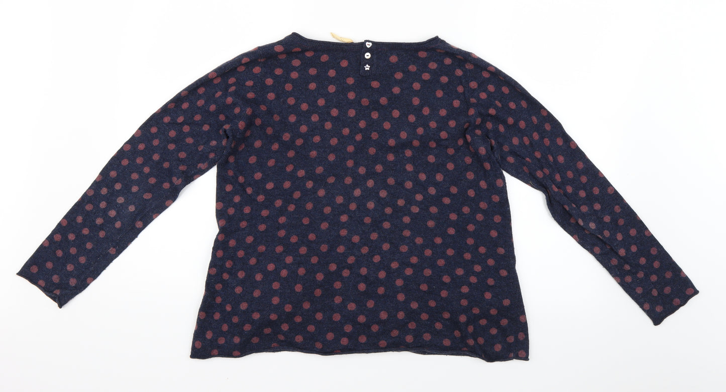 White Stuff Womens Blue Polka Dot  Basic Blouse Size 12