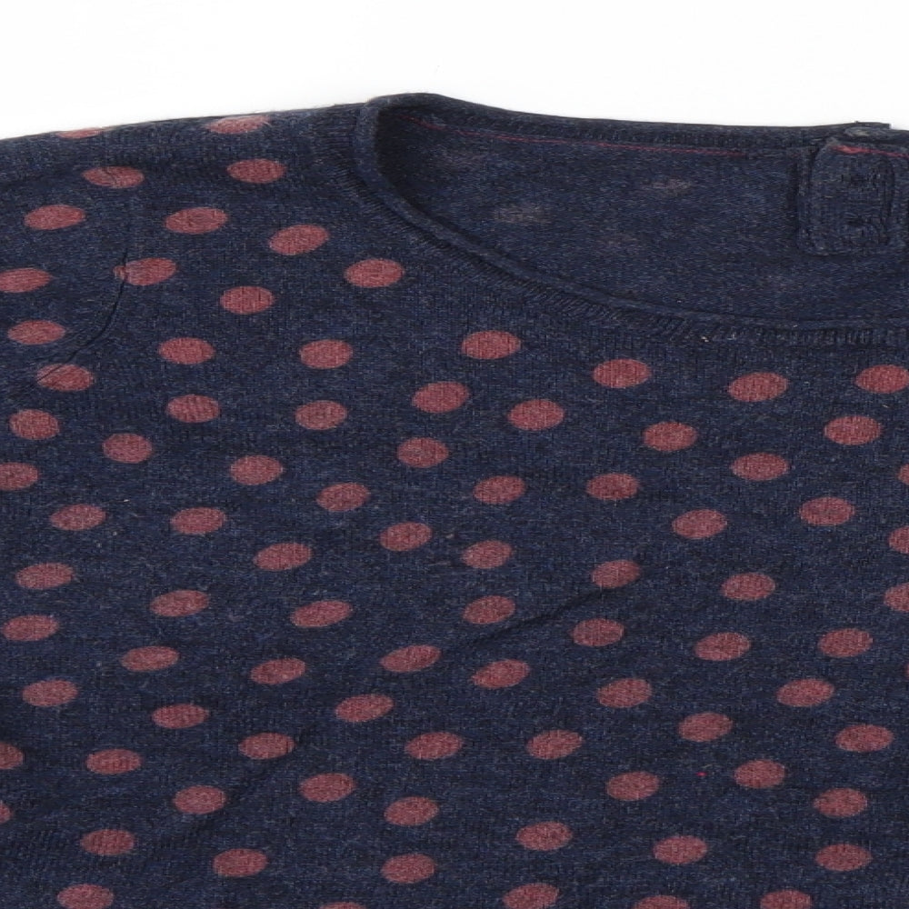 White Stuff Womens Blue Polka Dot  Basic Blouse Size 12