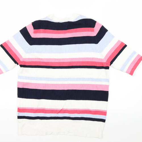 Marks and Spencer Womens Multicoloured Striped  Basic T-Shirt Size 20