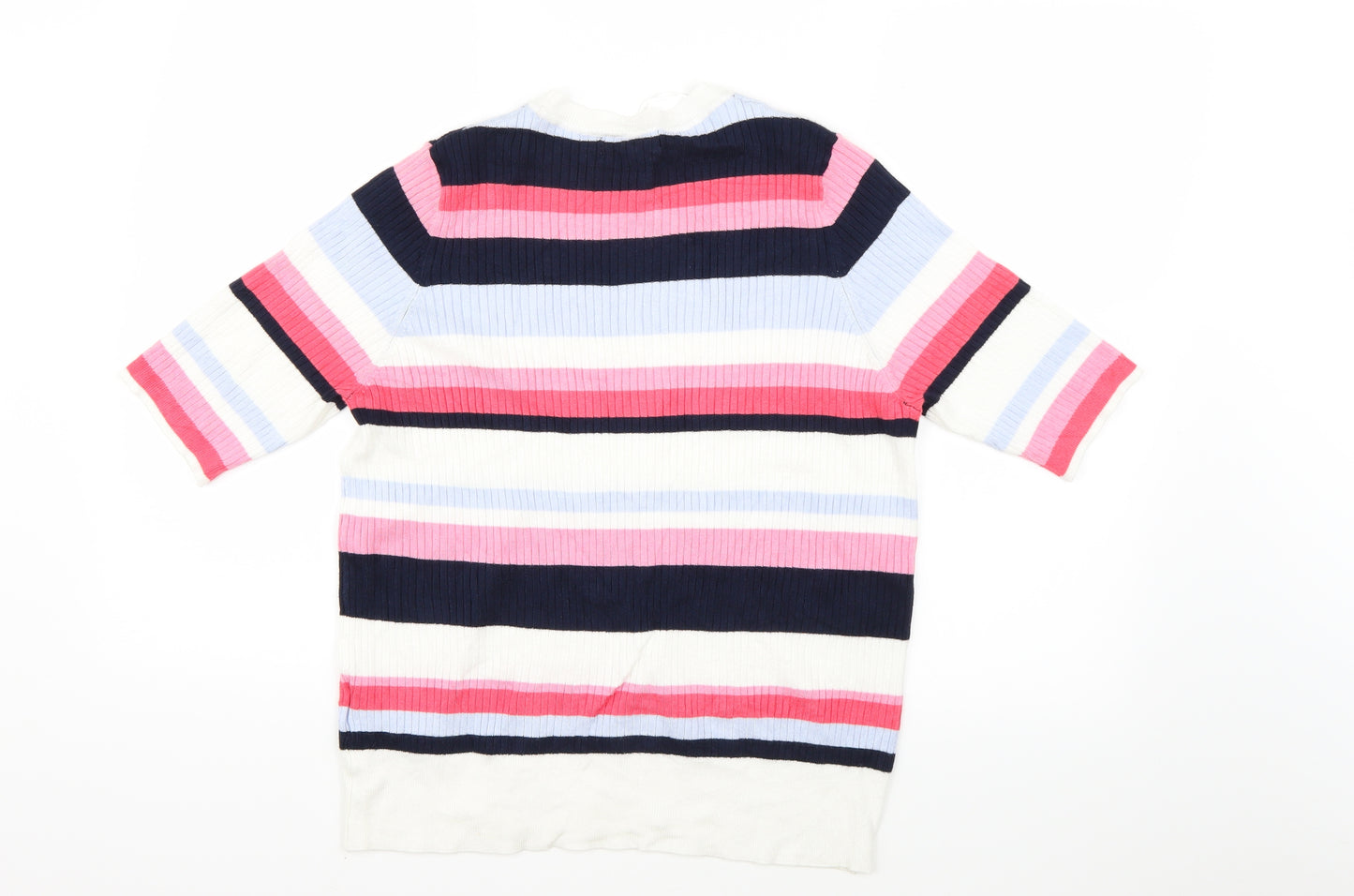 Marks and Spencer Womens Multicoloured Striped  Basic T-Shirt Size 20