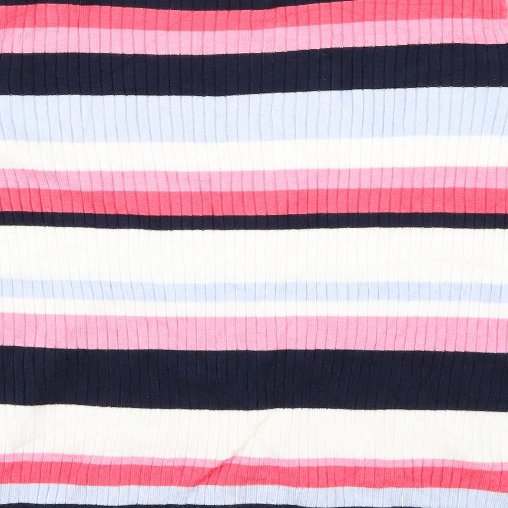 Marks and Spencer Womens Multicoloured Striped  Basic T-Shirt Size 20