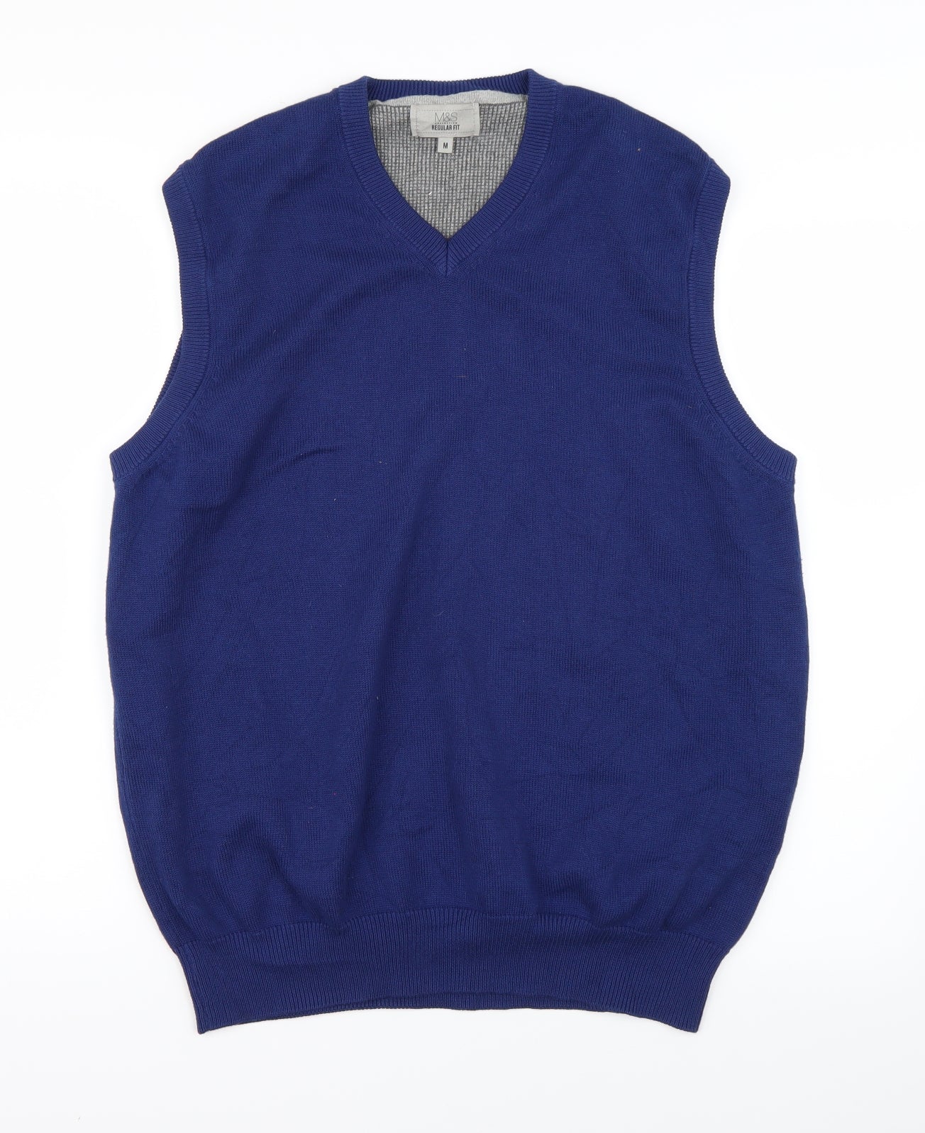 Marks and Spencer Mens Blue   Vest Jumper Size M