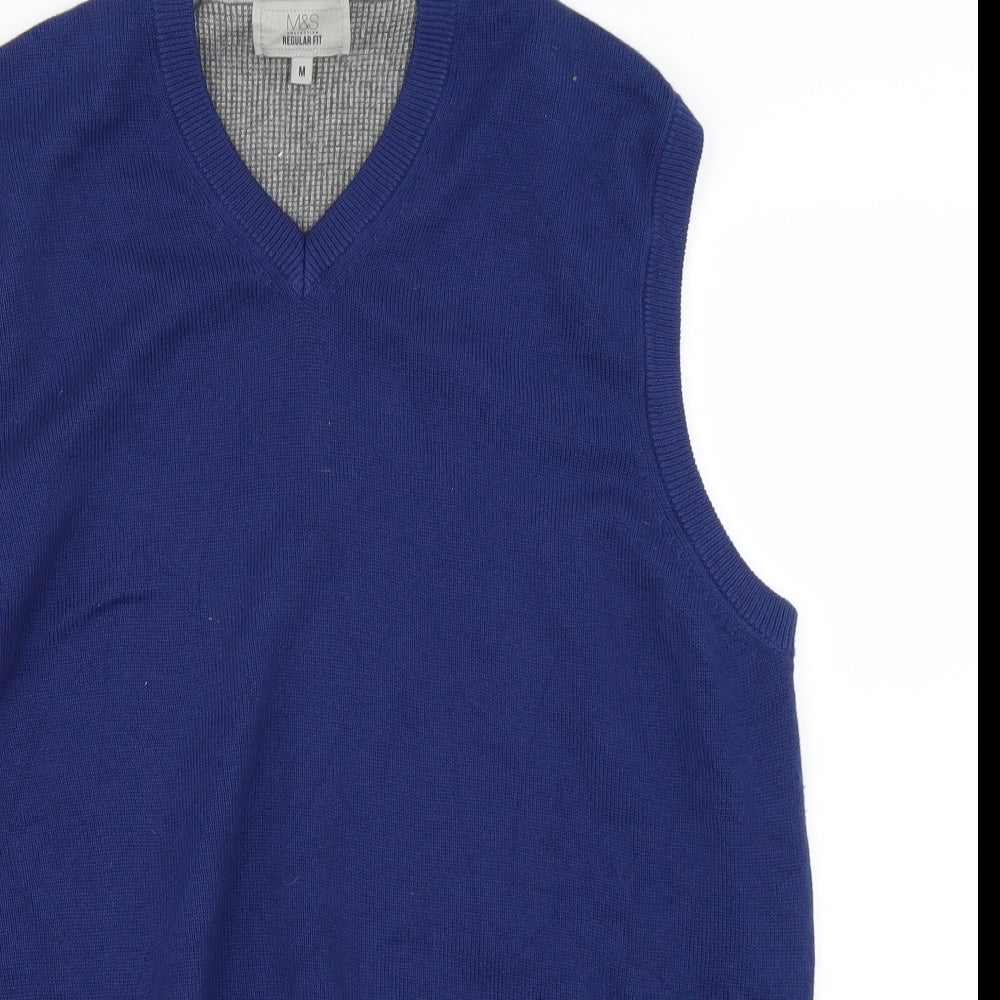Marks and Spencer Mens Blue   Vest Jumper Size M