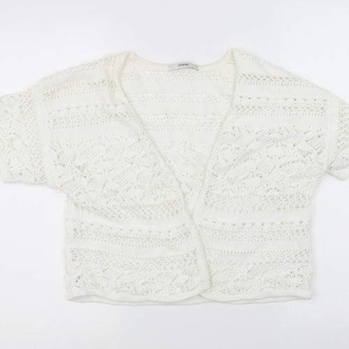 George Womens White  Knit Wrap Jumper Size 14