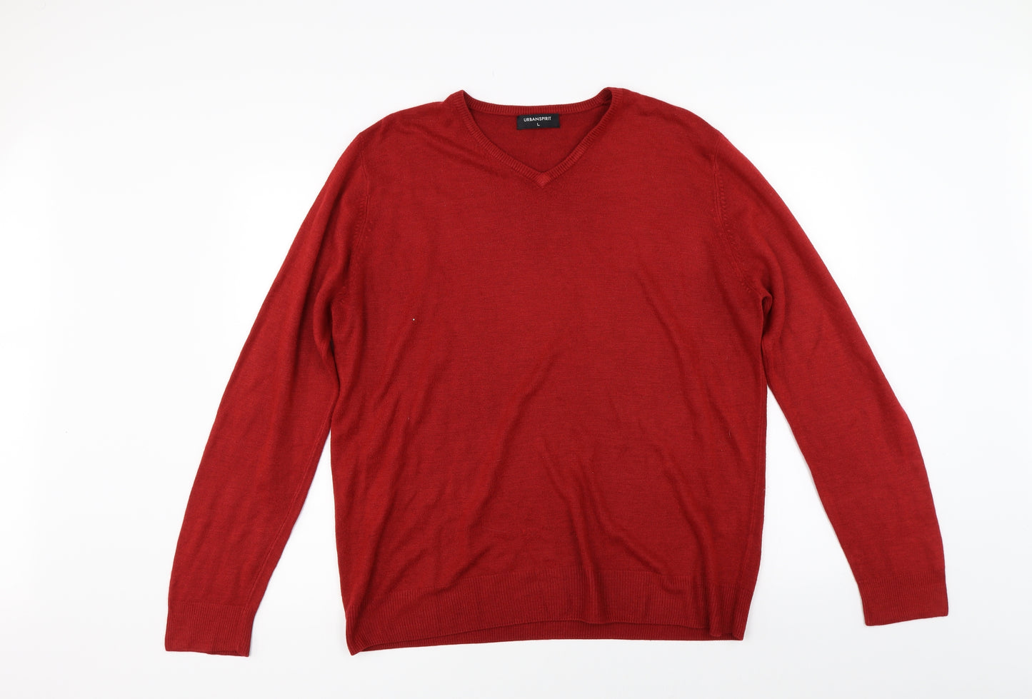 Urban spirit Mens Red  Knit Pullover Jumper Size L