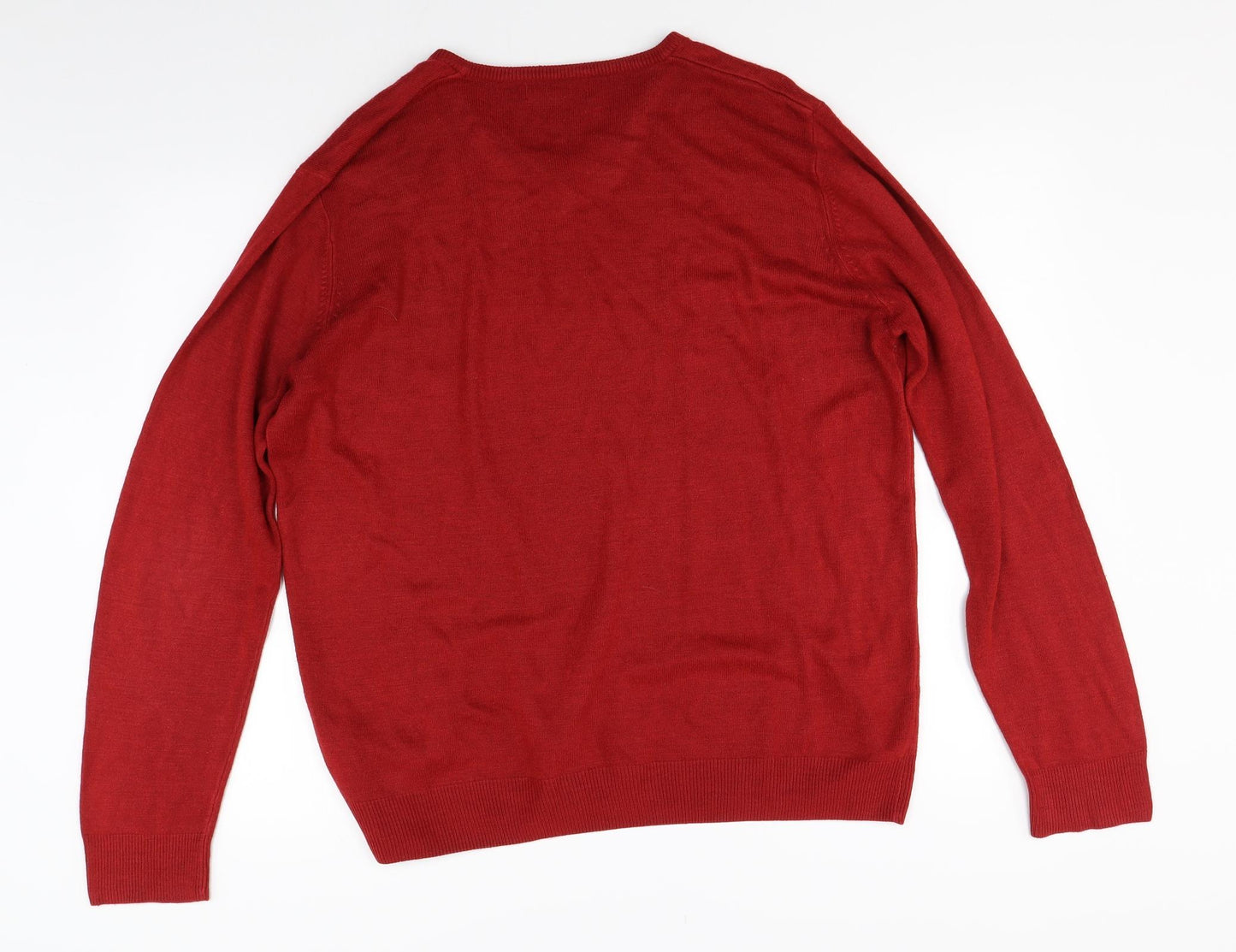 Urban spirit Mens Red  Knit Pullover Jumper Size L