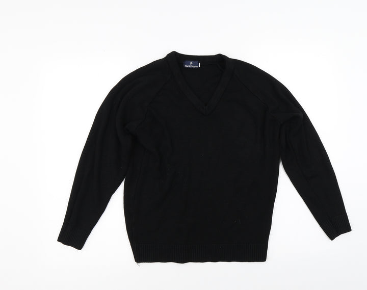 Black Pepper Womens Black  Knit Pullover Jumper Size M