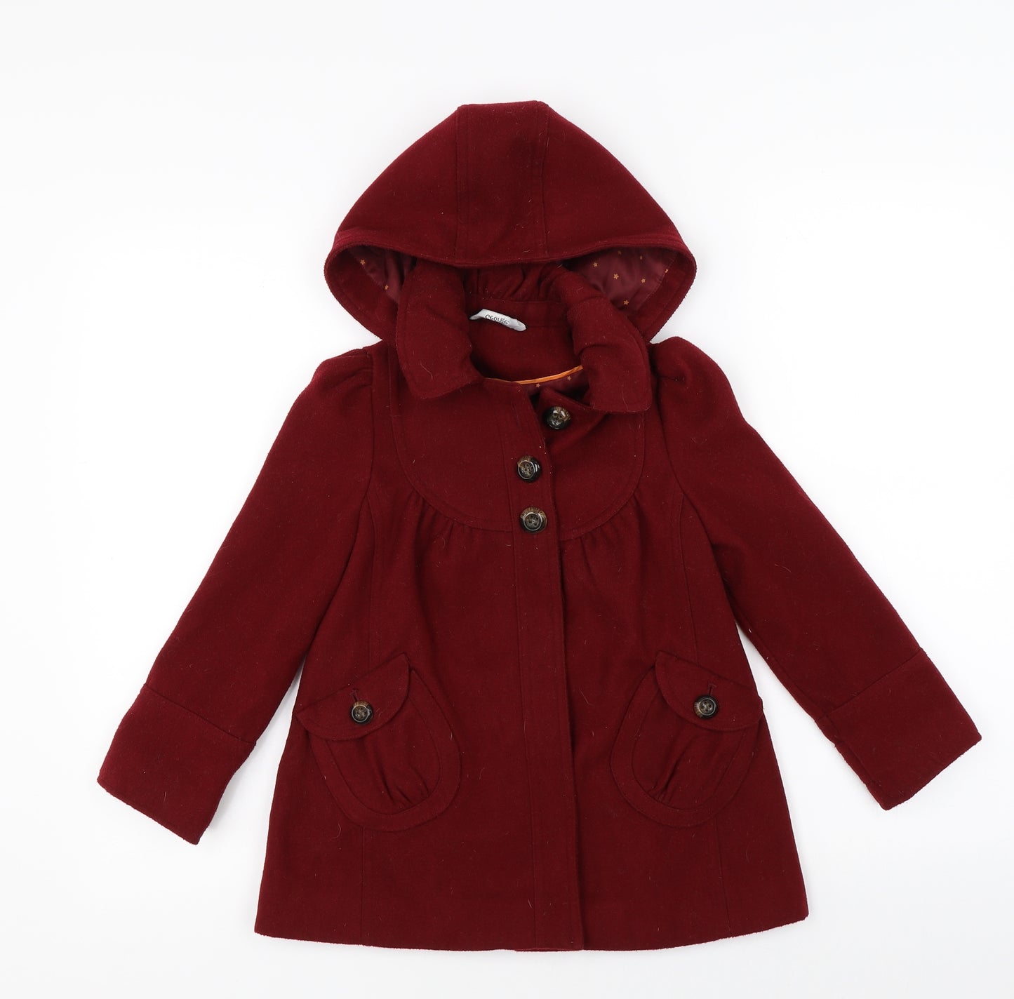 George Girls Red   Pea Coat Coat Size 4-5 Years