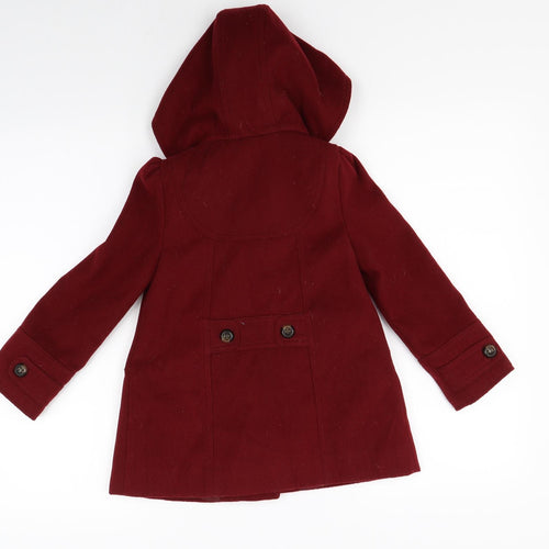 George Girls Red   Pea Coat Coat Size 4-5 Years