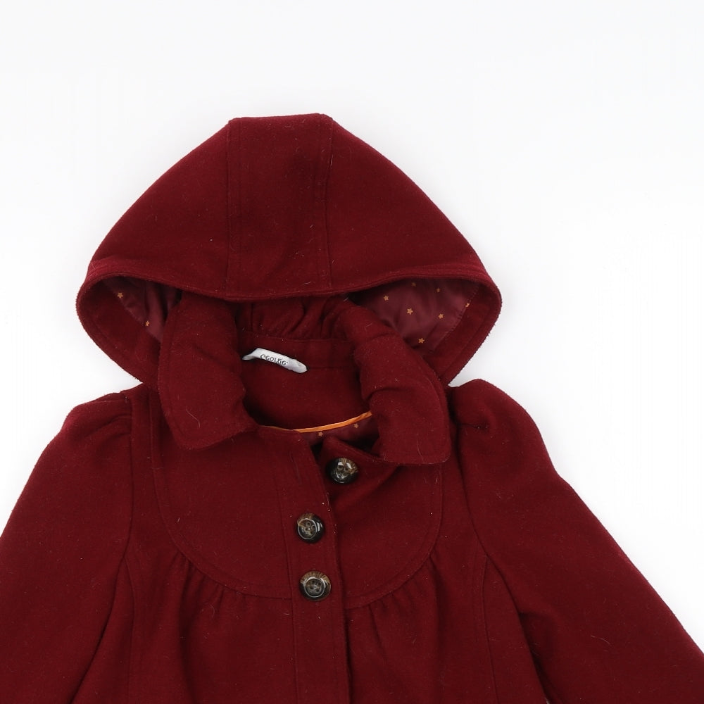 George Girls Red   Pea Coat Coat Size 4-5 Years