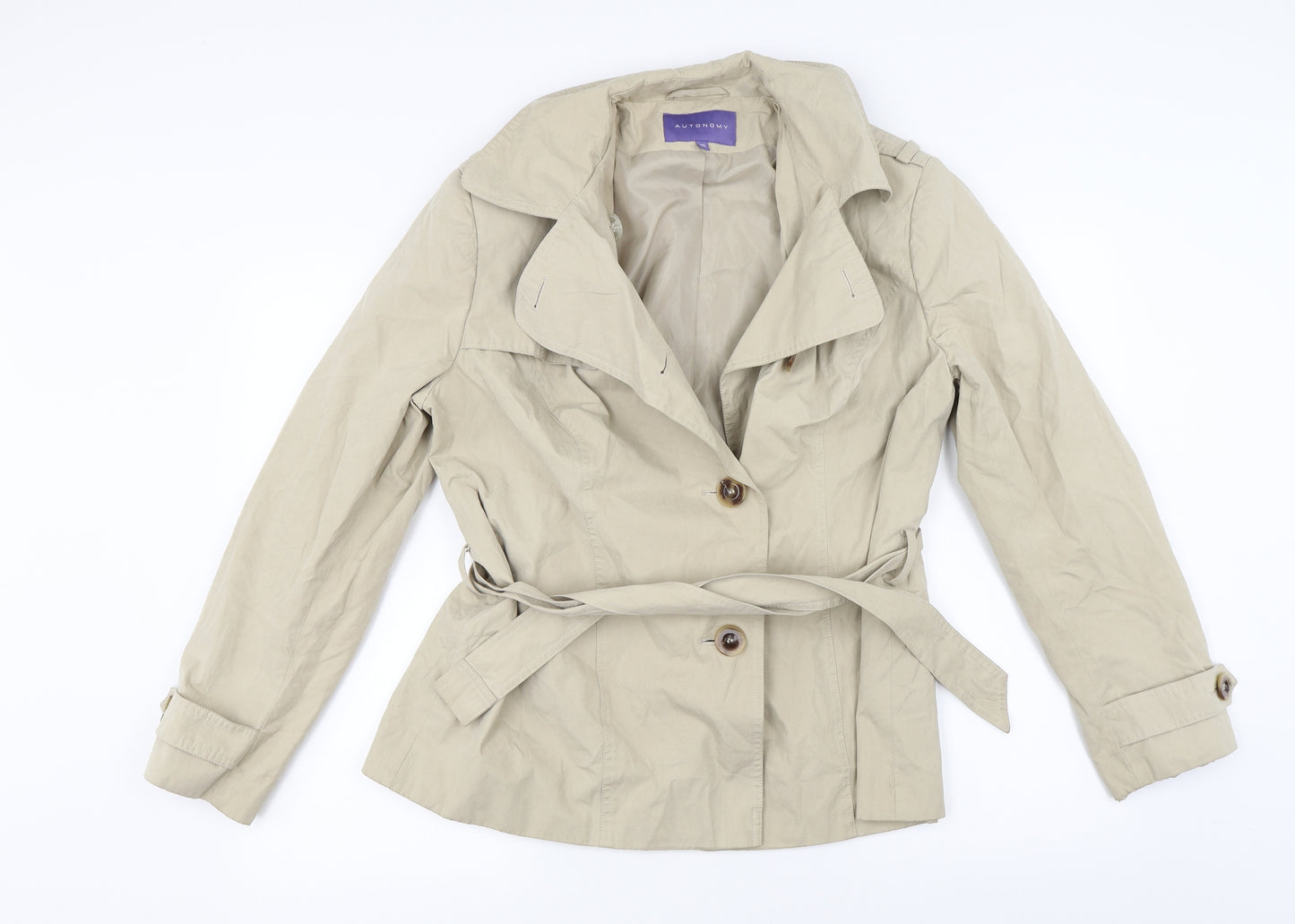 Automany Womens Beige   Jacket Coat Size 16