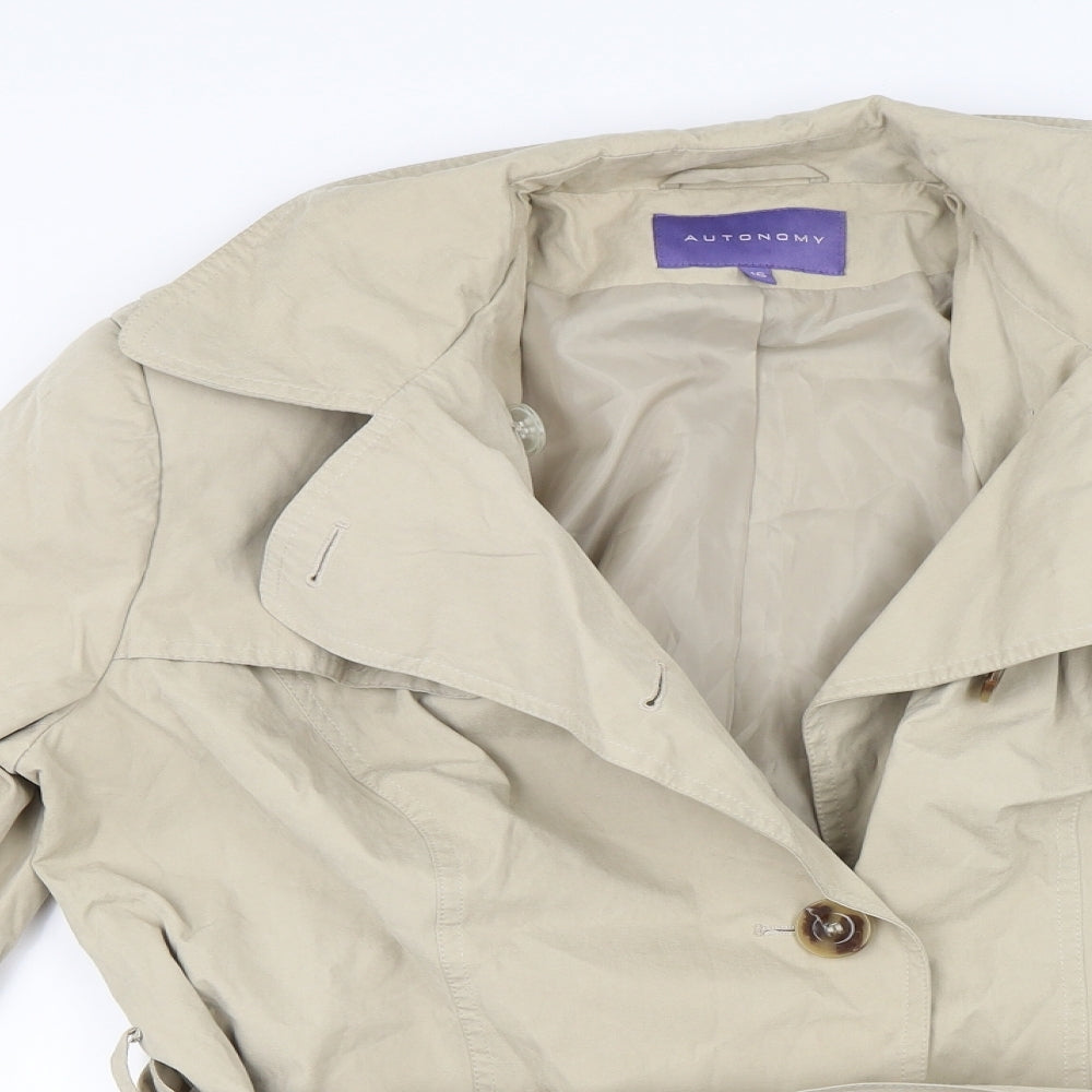 Automany Womens Beige   Jacket Coat Size 16