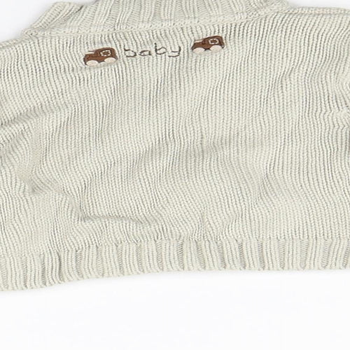 Marks and Spencer Boys Beige   Full Zip Jumper Size 0-3 Months