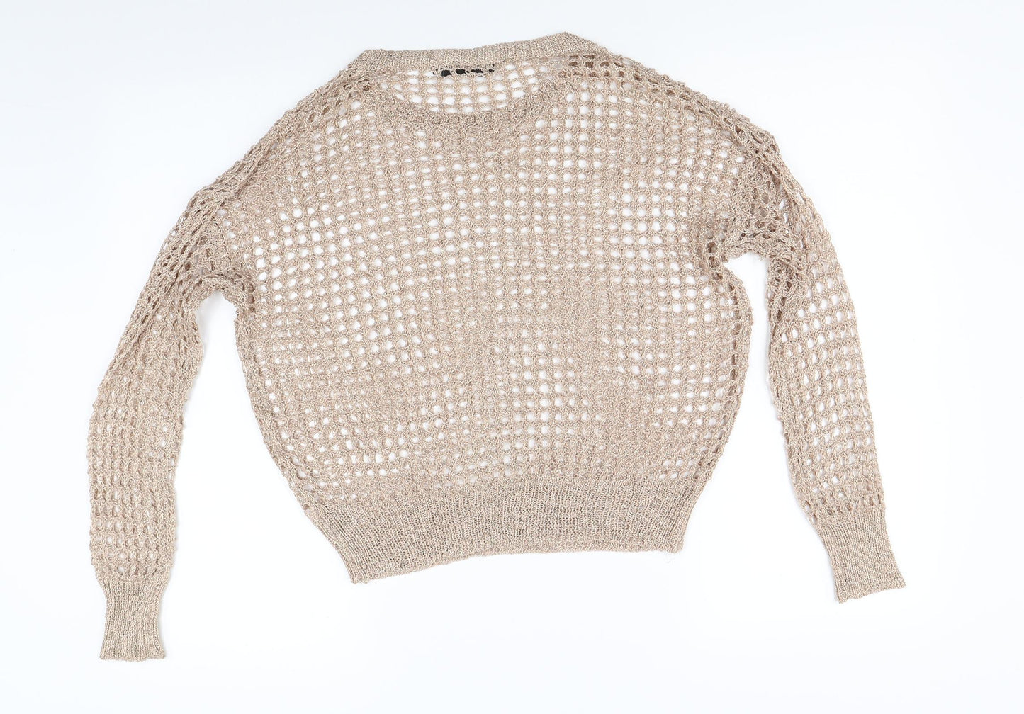 Club L Womens Gold   Pullover Jumper Size S