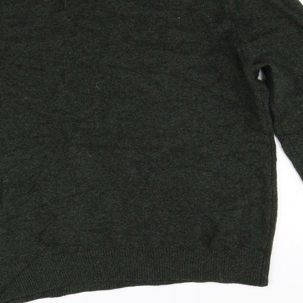 Jack Wills Mens Green  Knit Pullover Jumper Size L