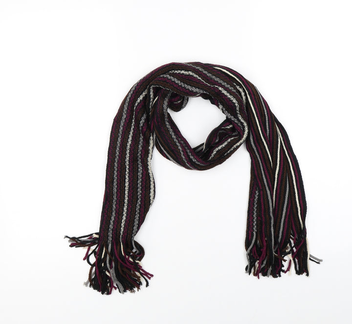 Preworn Unisex Purple Striped   Scarf