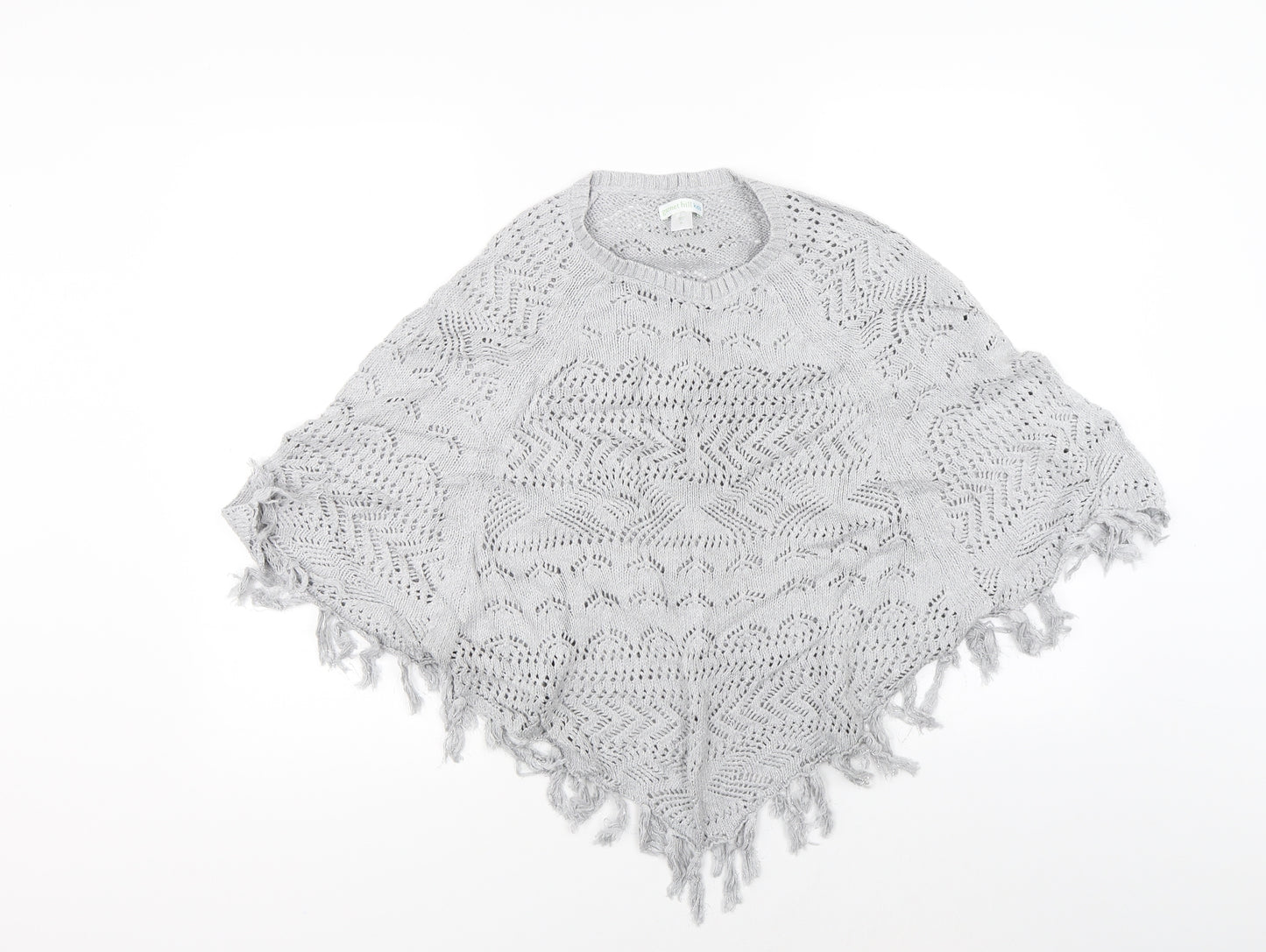 Garnet hill  Girls Grey   Cape Jumper Size XL  - Organic Cotton