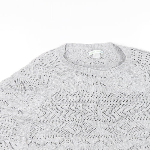 Garnet hill  Girls Grey   Cape Jumper Size XL  - Organic Cotton