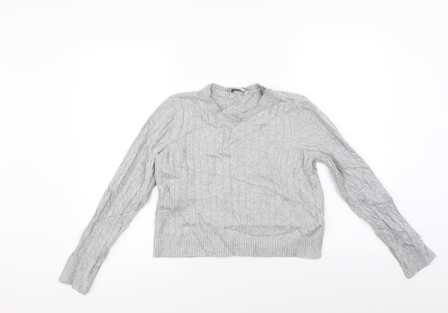 Stradivarius Womens Grey  Knit Pullover Jumper Size S