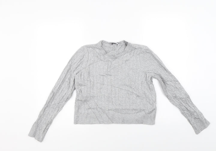 Stradivarius Womens Grey  Knit Pullover Jumper Size S