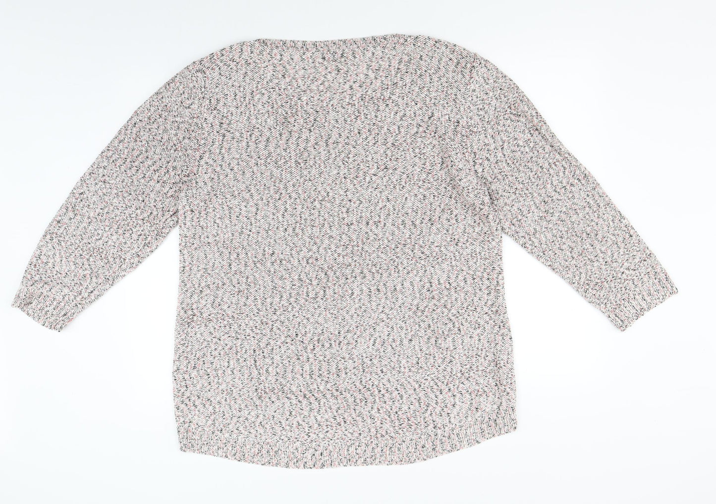 M&Co Womens Grey  Knit Pullover Jumper Size 20