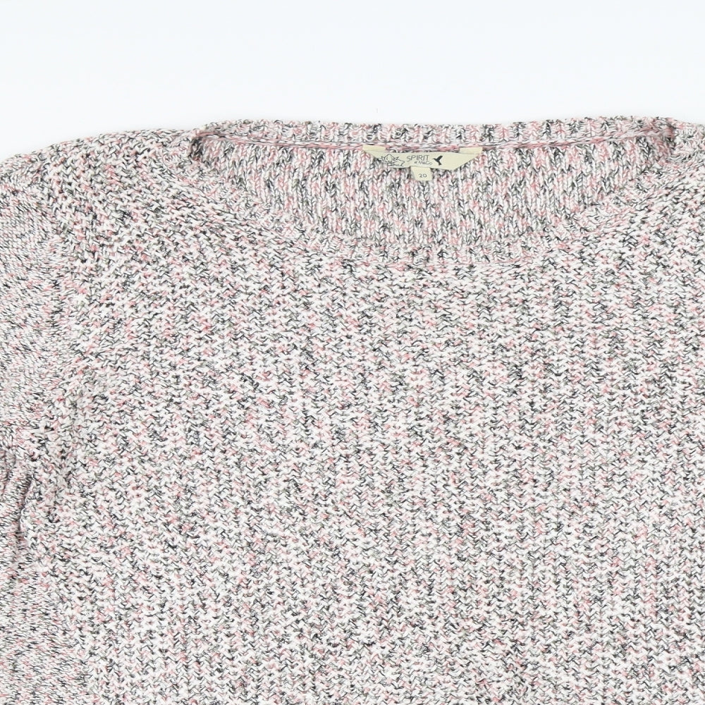 M&Co Womens Grey  Knit Pullover Jumper Size 20
