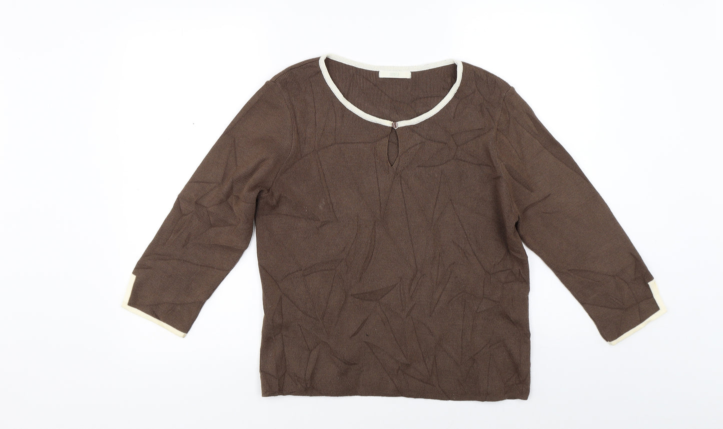 Marks and Spencer Womens Brown  Knit Pullover Jumper Size 16