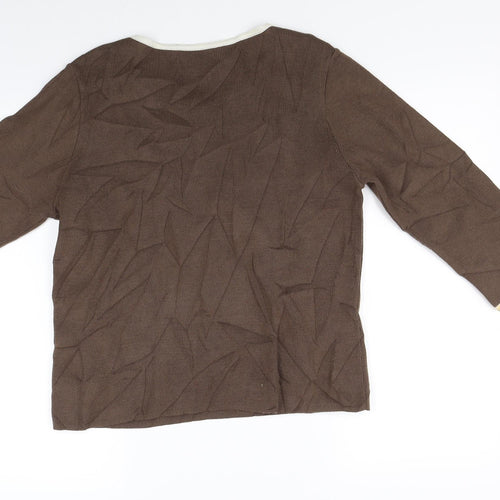 Marks and Spencer Womens Brown  Knit Pullover Jumper Size 16