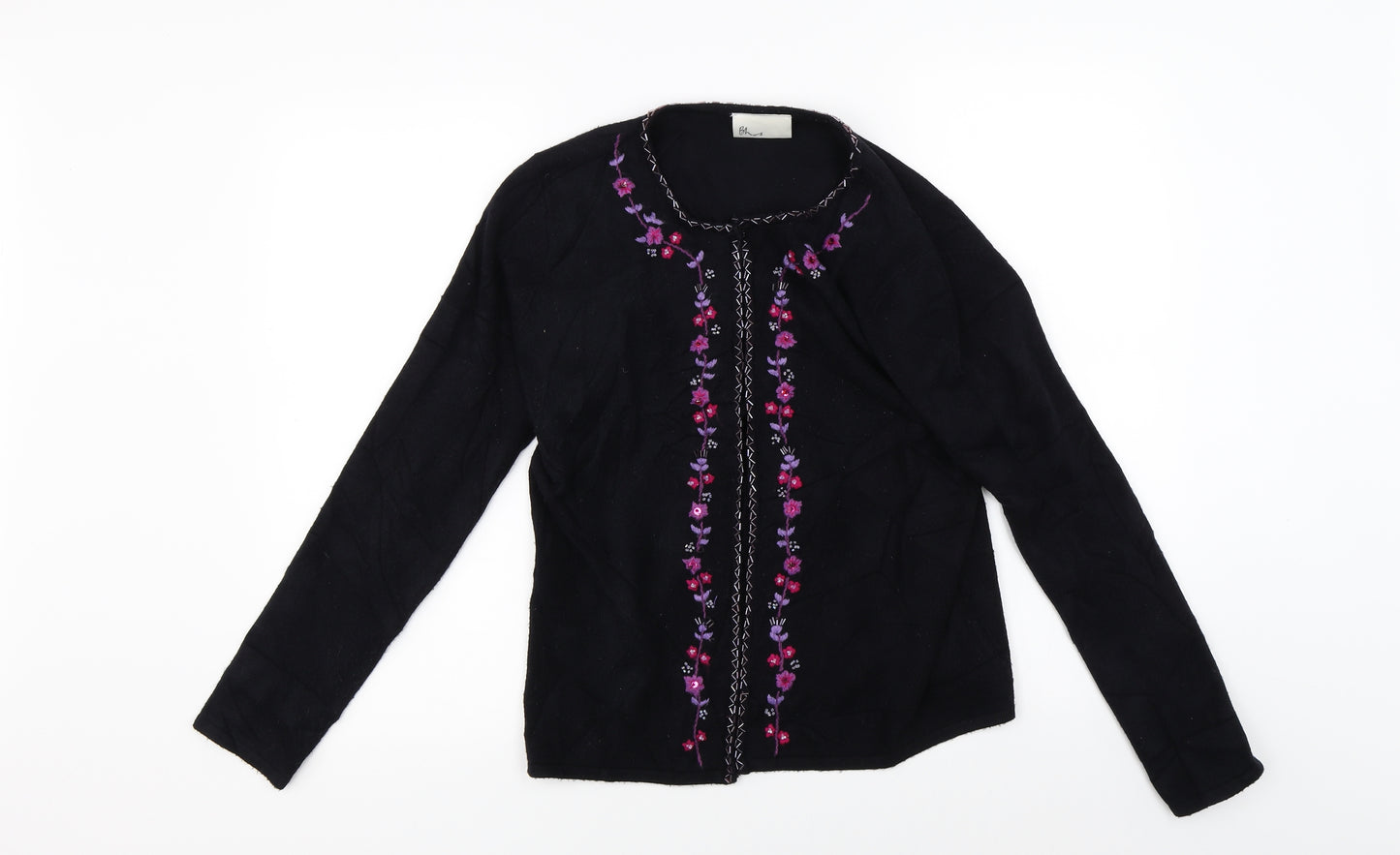 BHS Womens Black  Knit Cardigan Jumper Size 16