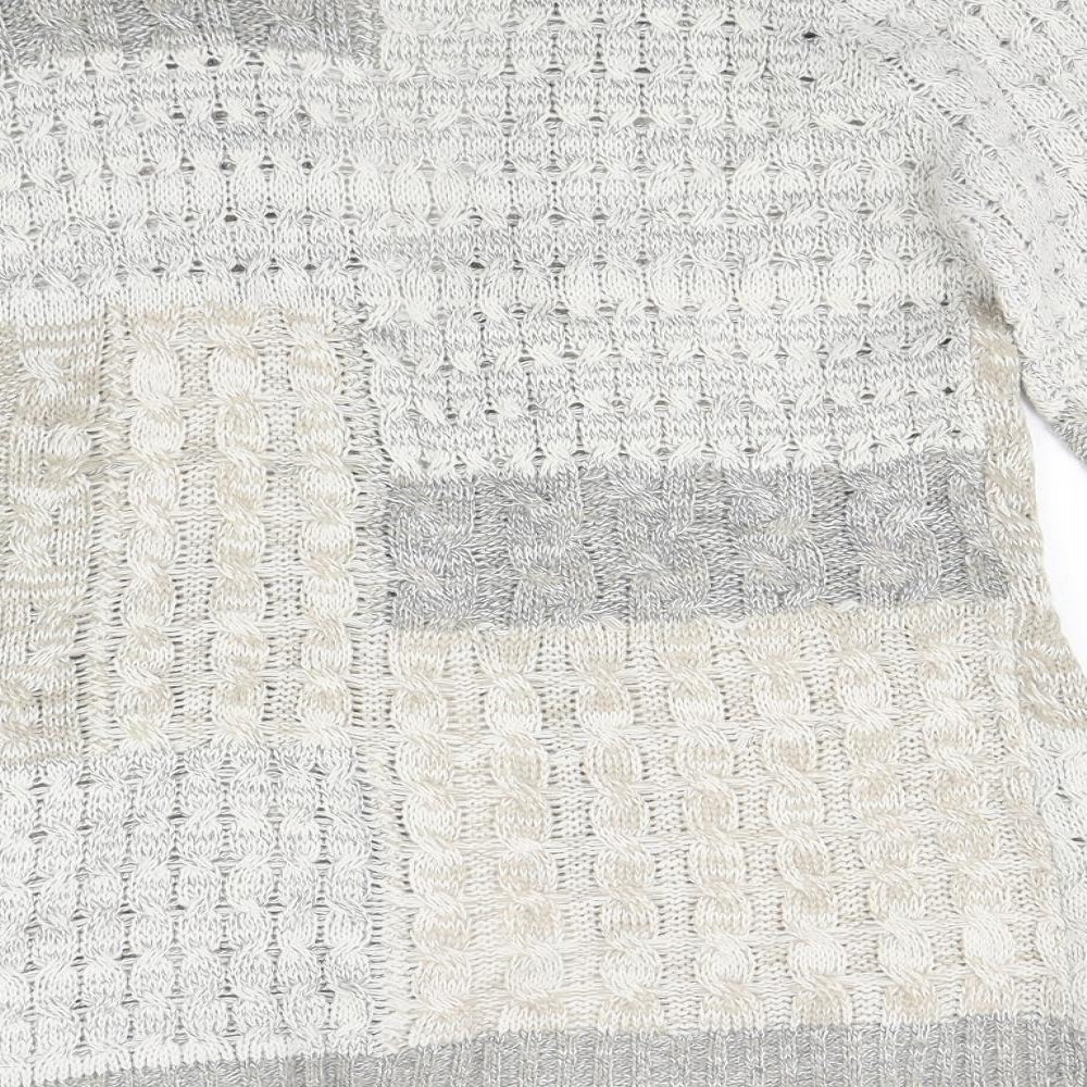 M&Co Womens Grey  Knit Cardigan Jumper Size 10