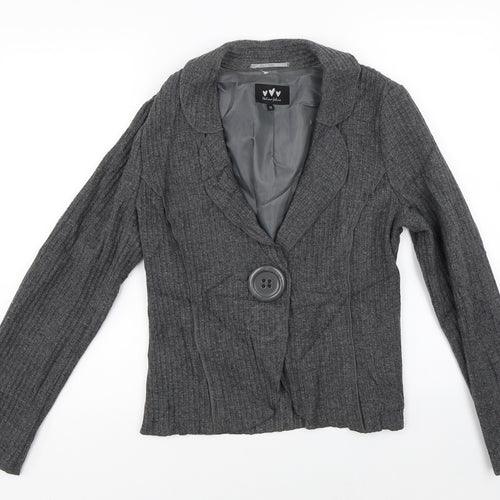 Marks and Spencer Womens Grey  Knit Jacket Coat Size 12