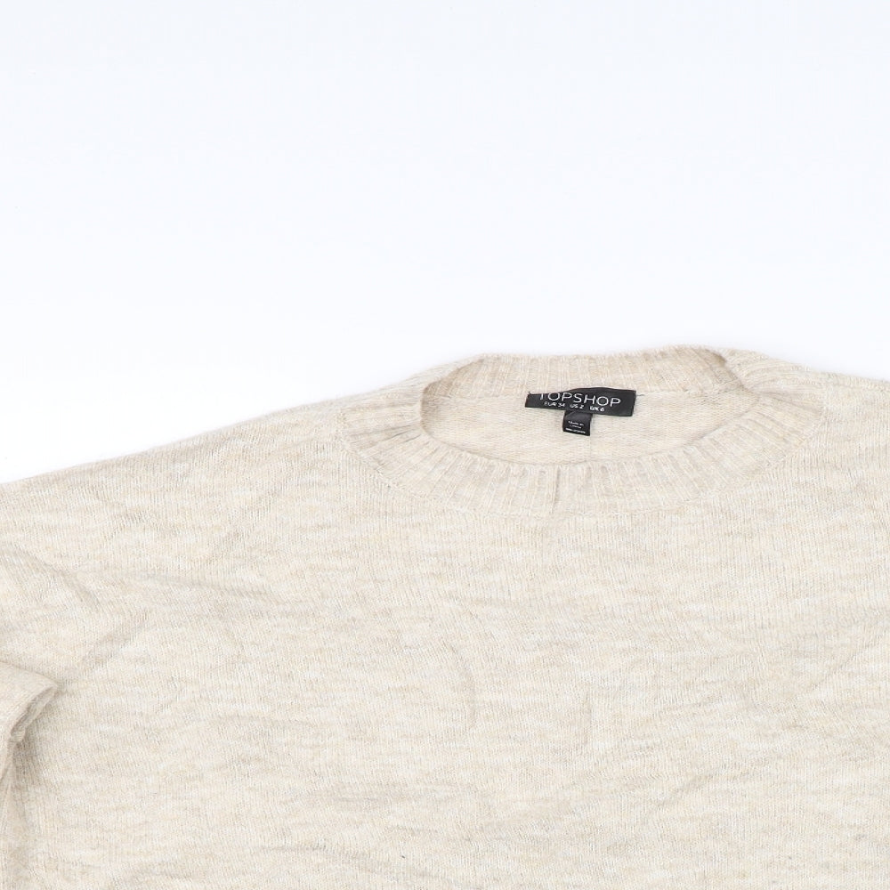 Topshop Womens Beige   Pullover Jumper Size 6