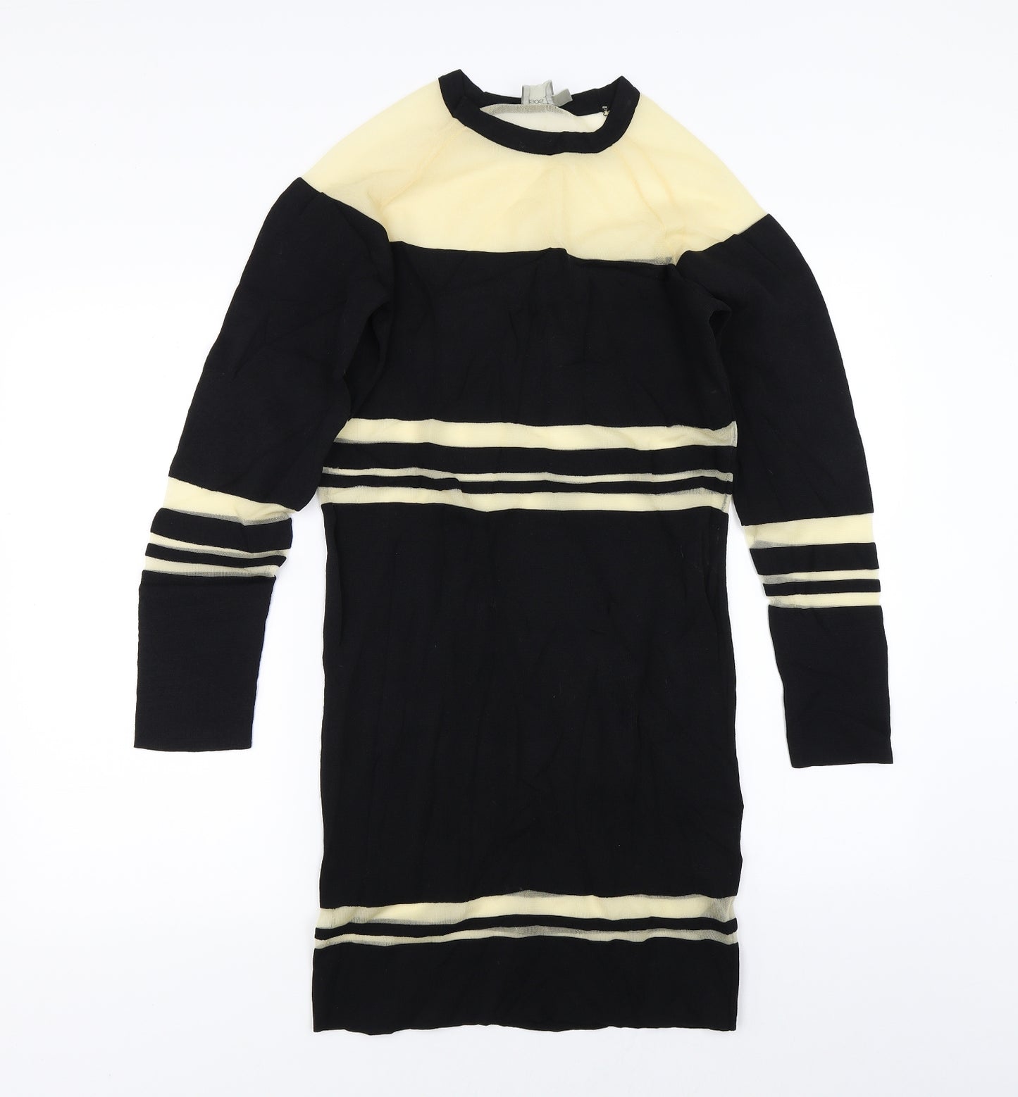 ASOS Womens Black Striped  Pencil Dress  Size 10