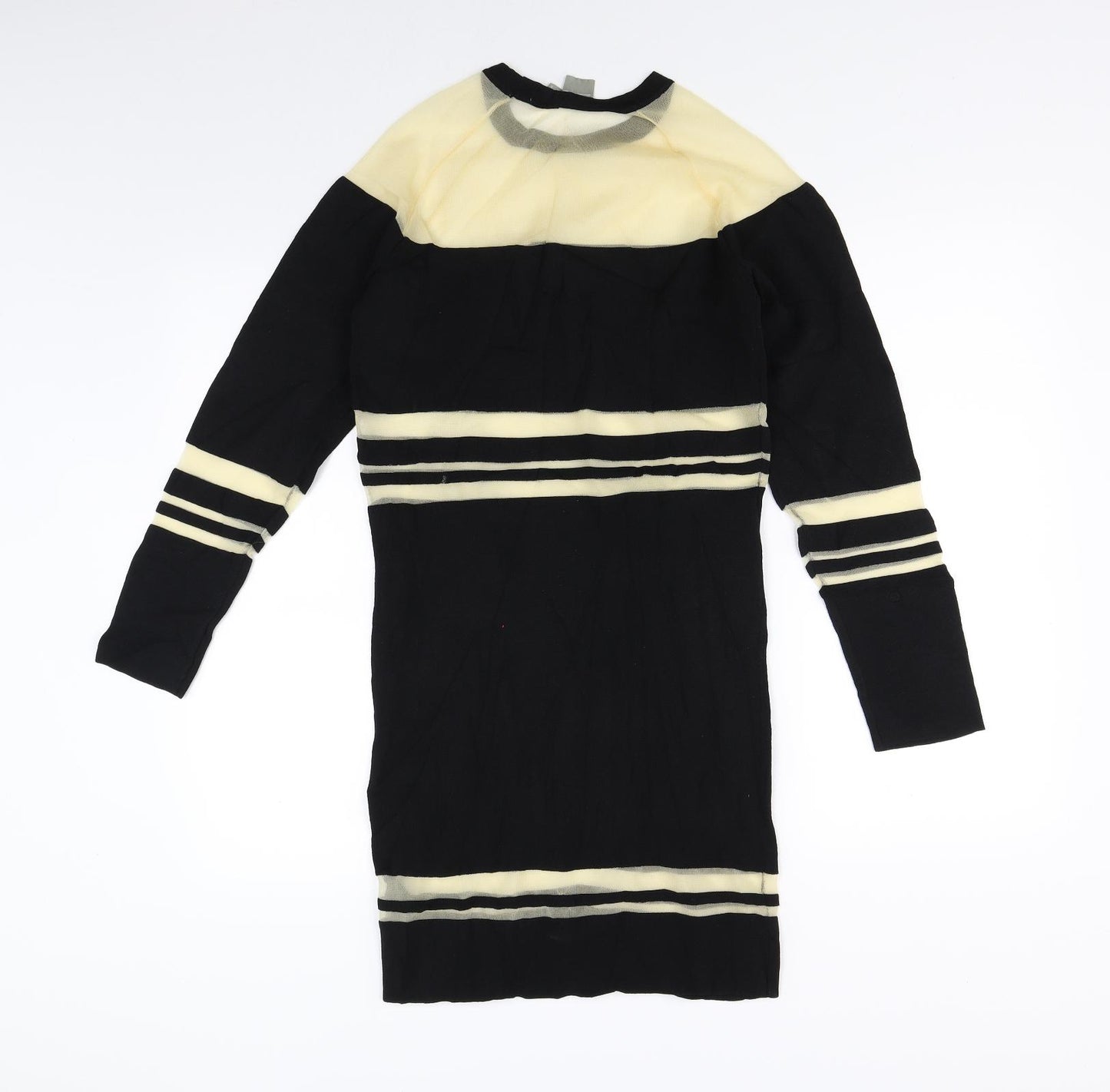 ASOS Womens Black Striped  Pencil Dress  Size 10