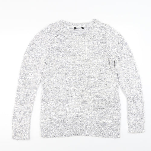 Preworn Womens Silver  Knit Pullover Jumper Size S