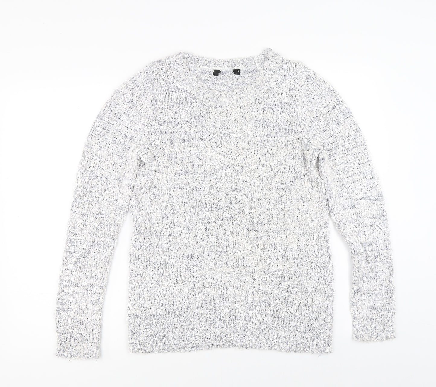 Preworn Womens Silver  Knit Pullover Jumper Size S