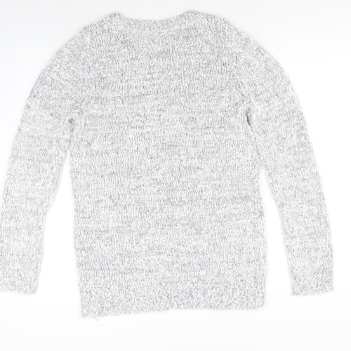 Preworn Womens Silver  Knit Pullover Jumper Size S