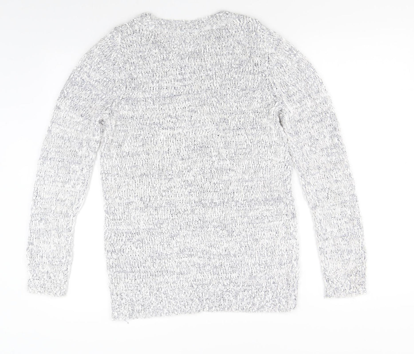 Preworn Womens Silver  Knit Pullover Jumper Size S