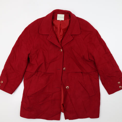Holmewood Womens Red   Overcoat Coat Size L