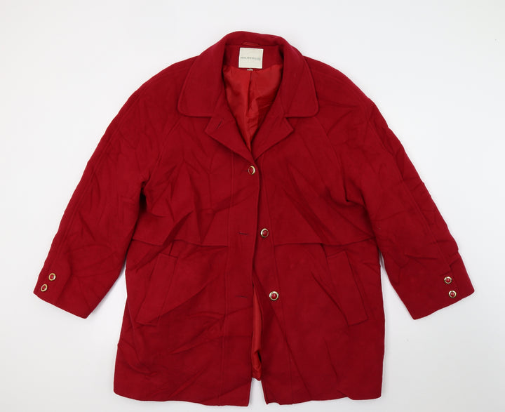 Holmewood Womens Red   Overcoat Coat Size L