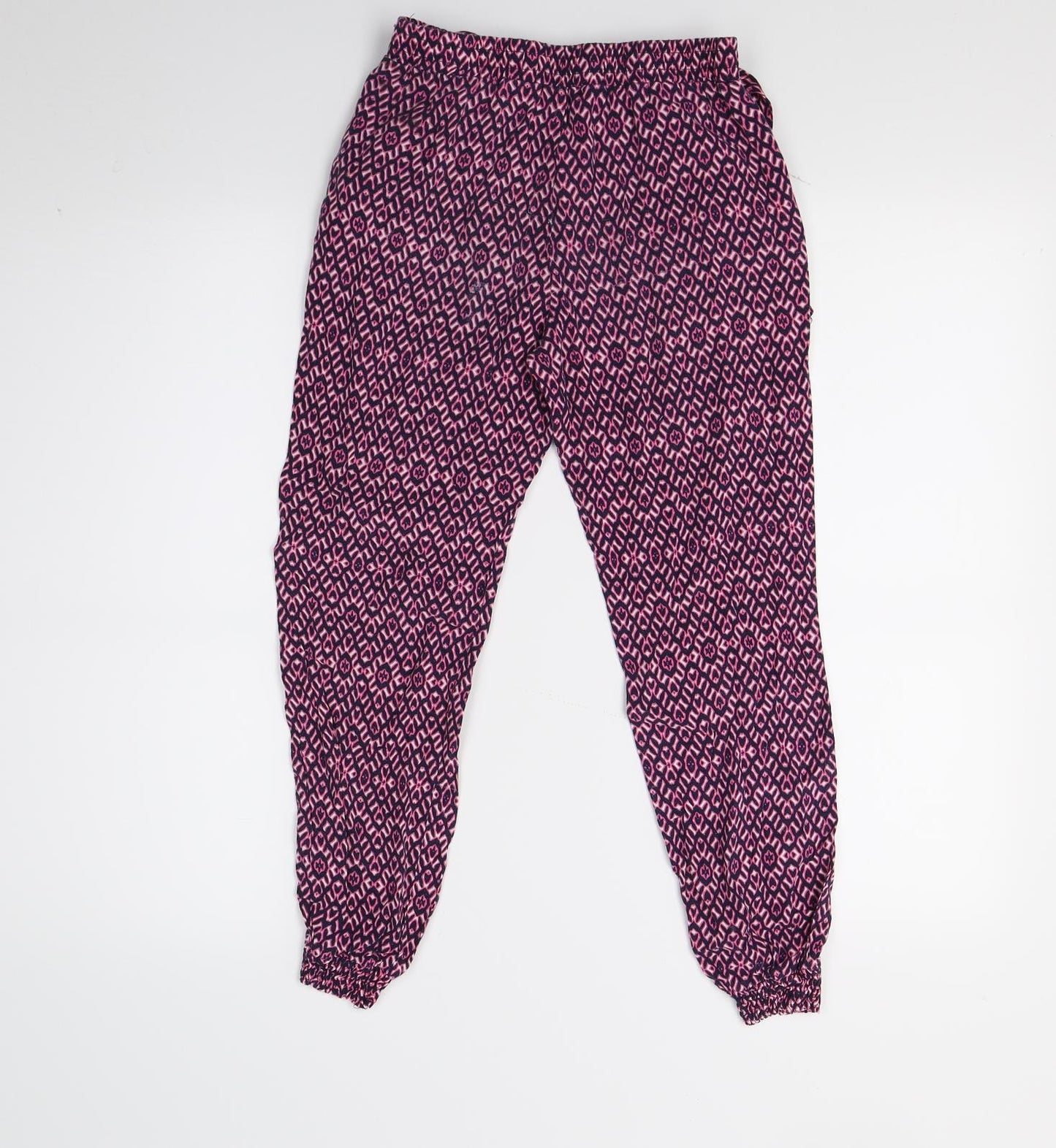 Primark Girls Red Argyle/Diamond  Jogger Trousers Size 9-10 Years