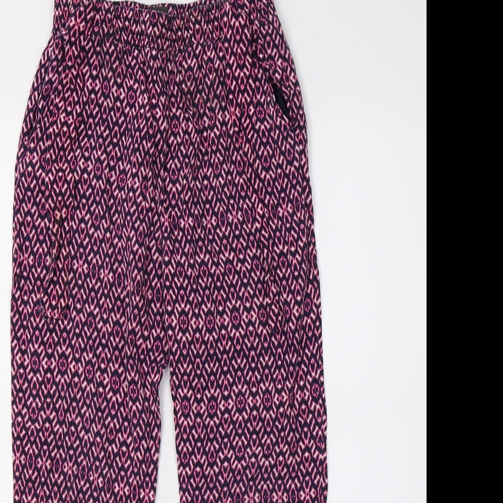 Primark Girls Red Argyle/Diamond  Jogger Trousers Size 9-10 Years