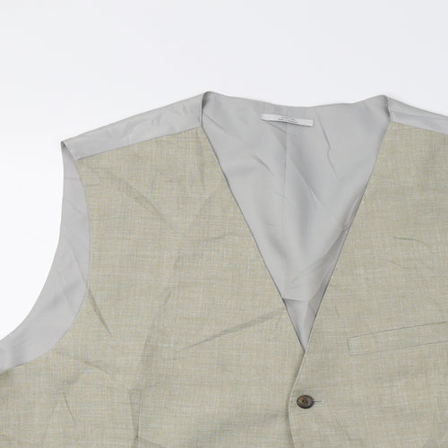 Marks and Spencer Mens Beige   Jacket Waistcoat Size 2XL