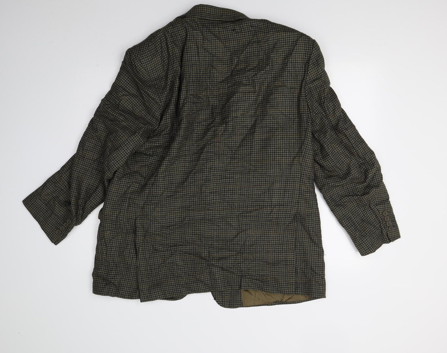 Marks and Spencer Mens Green Check  Jacket Coat Size 46