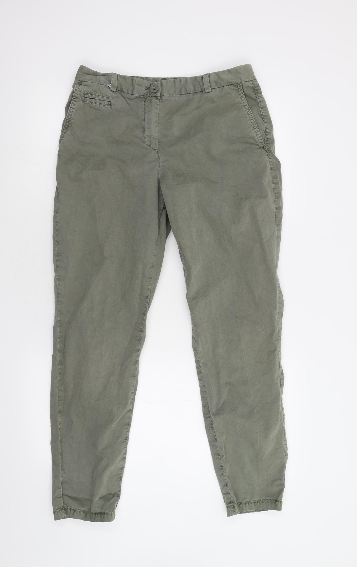 M&S Womens Green   Trousers  Size 10 L28 in
