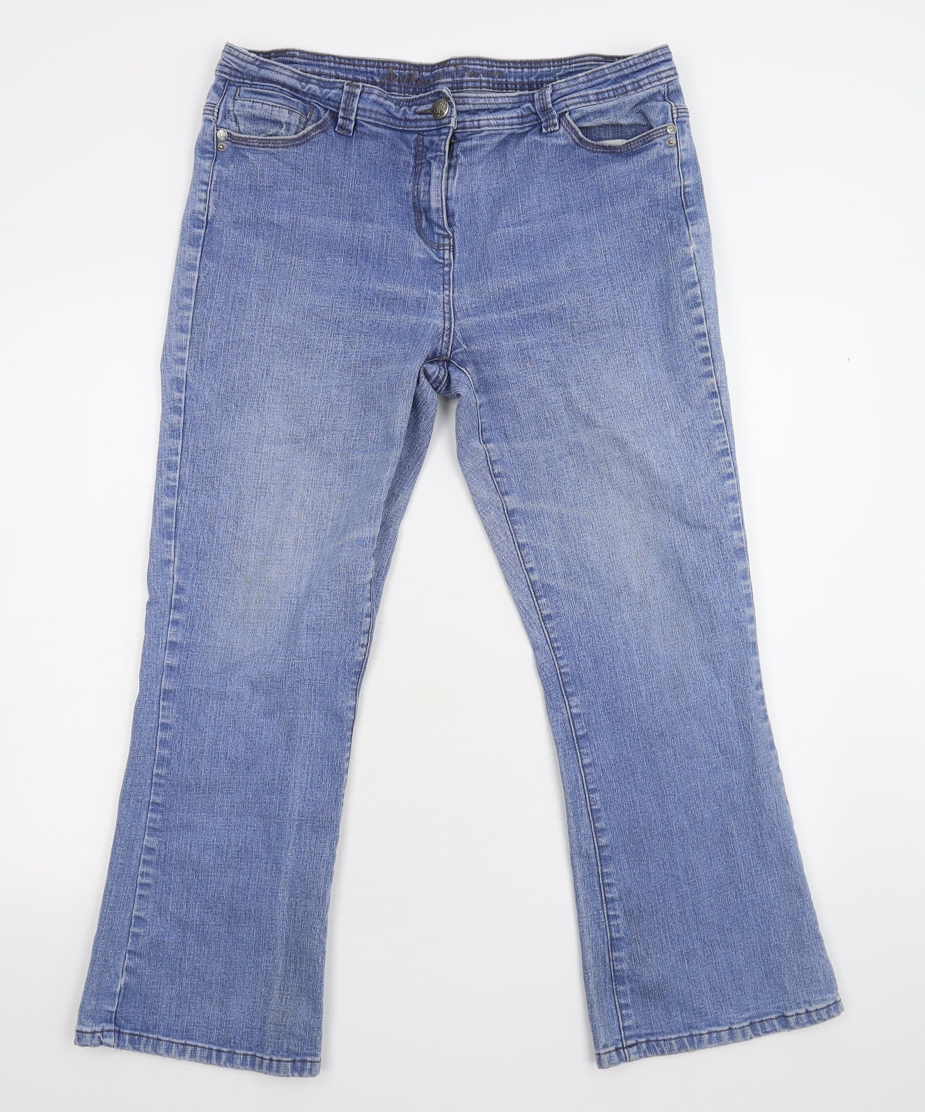 BHS Womens Blue  Denim Straight Jeans Size 16 L27 in