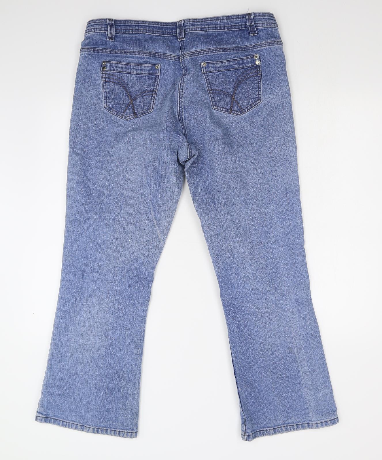 BHS Womens Blue  Denim Straight Jeans Size 16 L27 in