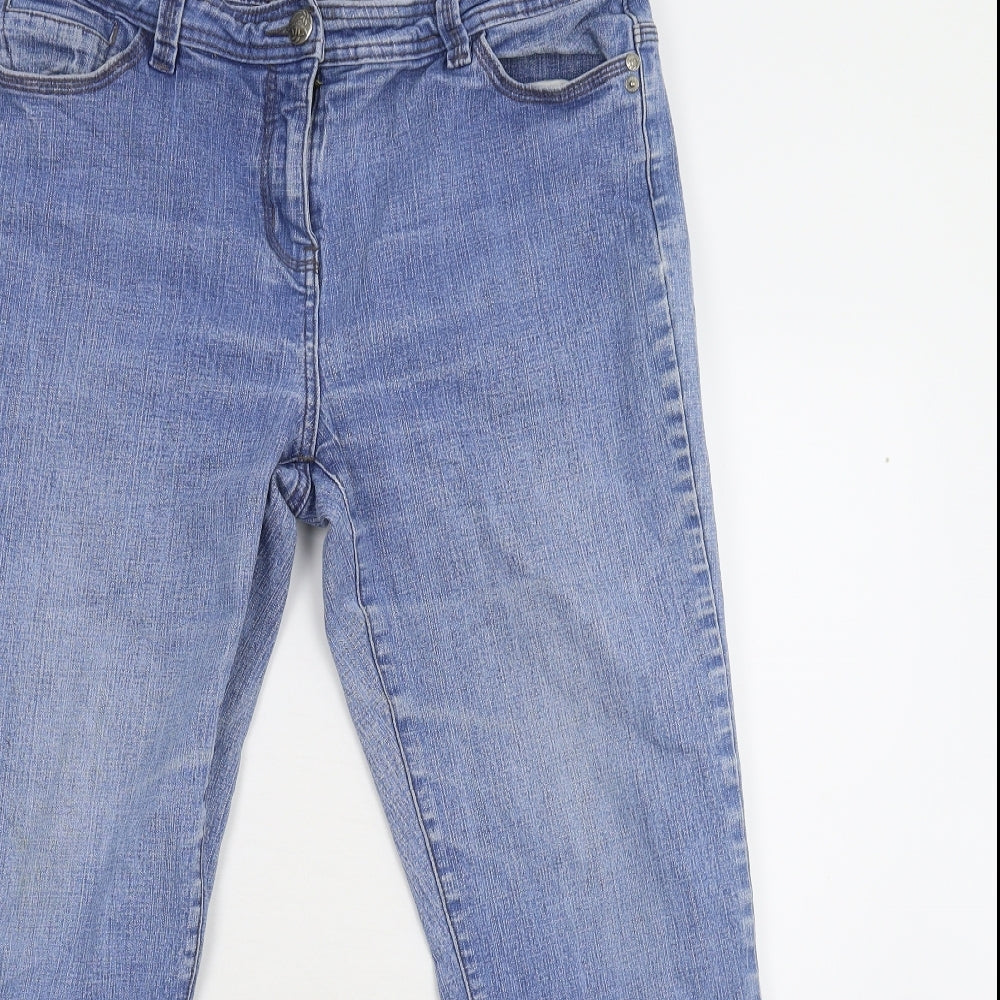 BHS Womens Blue  Denim Straight Jeans Size 16 L27 in