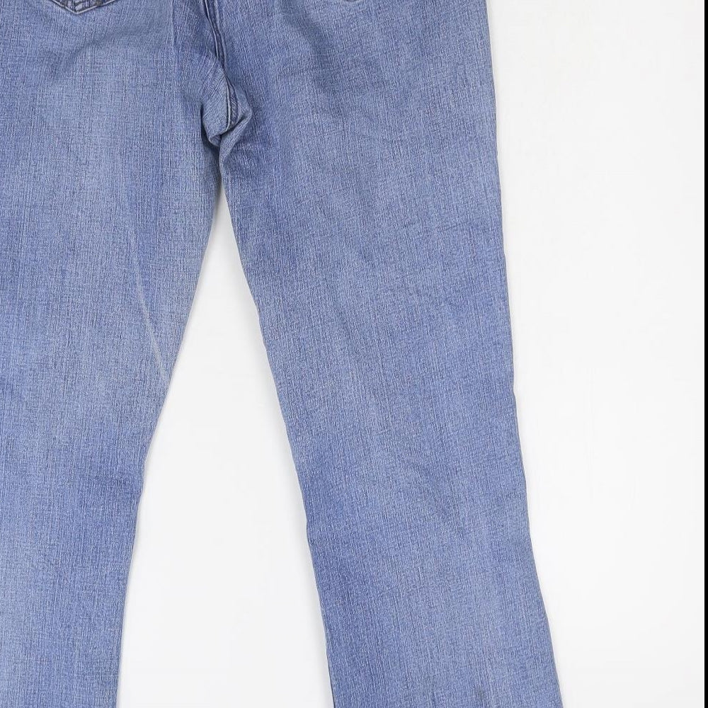 BHS Womens Blue  Denim Straight Jeans Size 16 L27 in