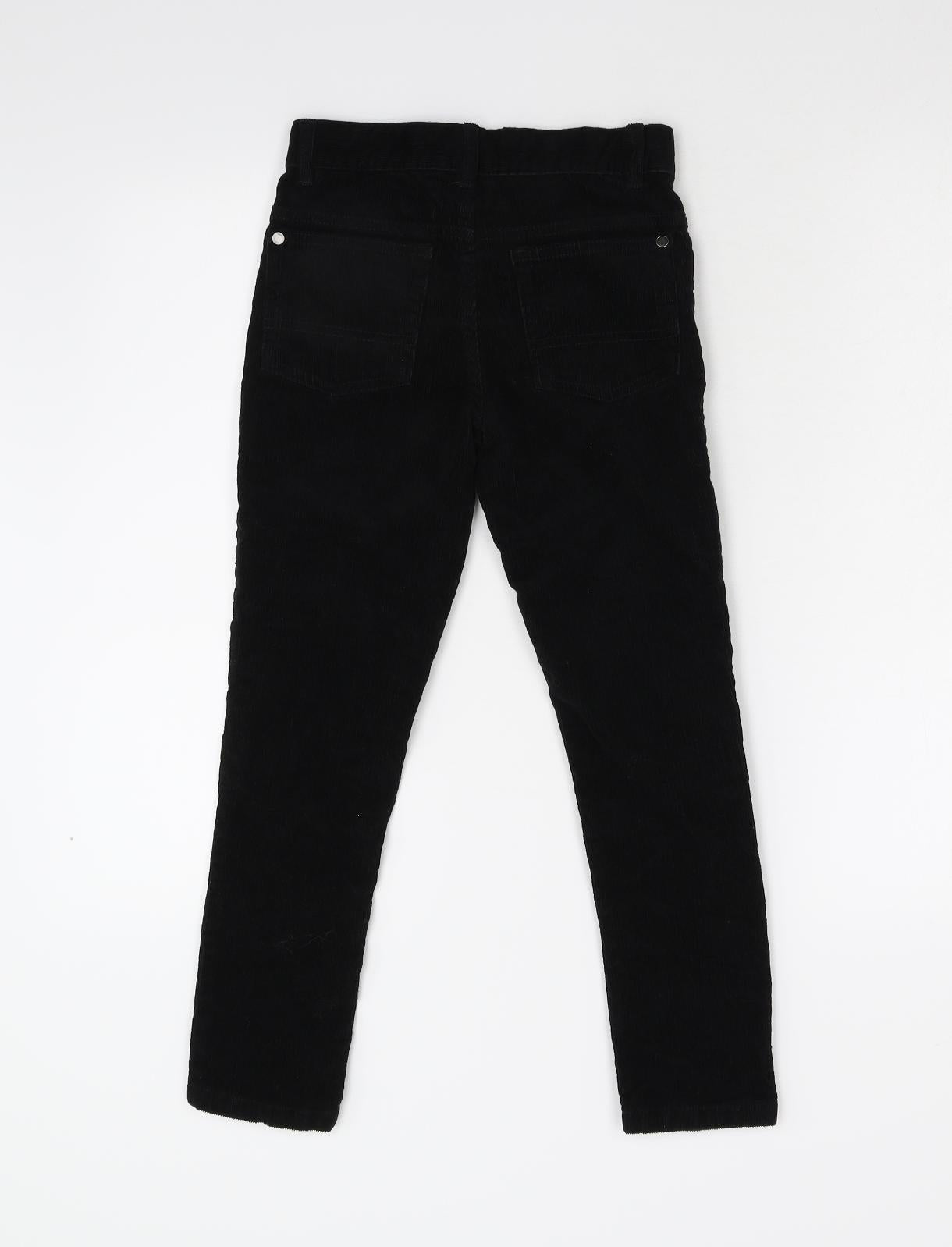 M&S Girls Black  Corduroy Dress Pants Trousers Size 7-8 Years